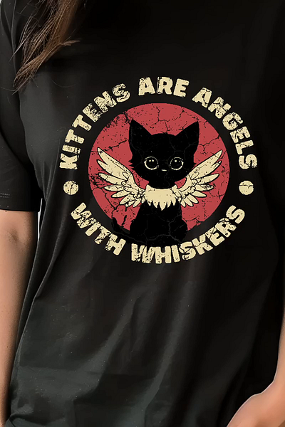 Kittens are angels with whiskers design retro tshirtdesign vintage