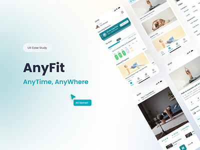 AnyFit Case Study: A Home Workouts App Project anyfit case study creativedesign fitness gym homeworkouts mobile ui user experience userinterface ux ux design