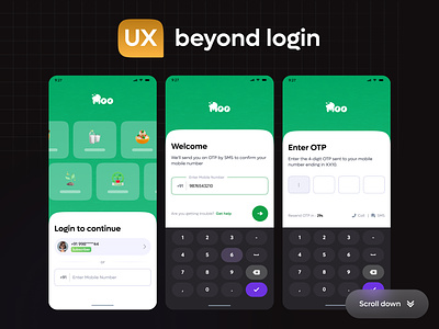 UX Beyond Login appdesign dairydelivery delivery app designinspiration designthinking dribbbleshot login logincasestudy loginscreen mobile login mobileapp mobileui onboarding ui uiuxdesign userinterface ux beyond uxdesign vegetabledelivery visualdesign