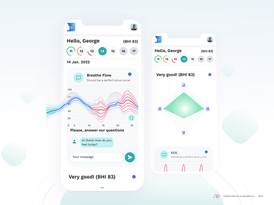 Breathe Flow app design product design ui ux