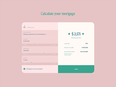 #dailyui 004 / Calculation banking branding calculate calculation form product design ui ux