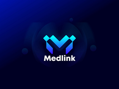 Medlink ai app branding creative logo design logo logo design logo designer logo maker m letter logo m logo m tech logo modern logo modern m logo software tech logo trendy logo ui web3 website