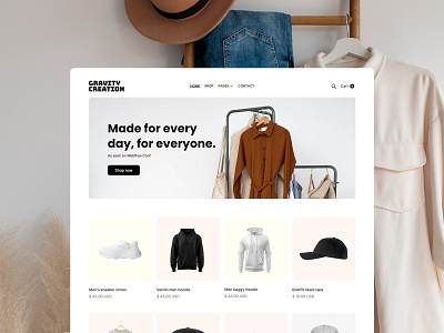 Minimal Store Website Template ecommerce merch minimal online shop retail small business