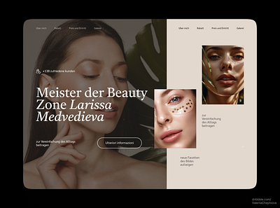 Beauty Website 3d appdesign beauty design graphic design illustration landing landingpage motion graphics site ui ux web webdesign website