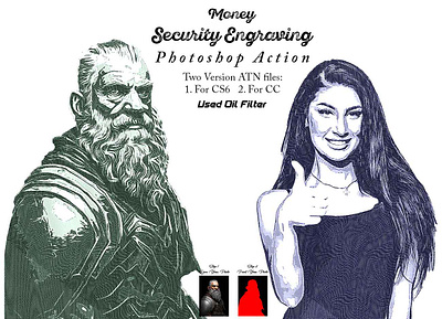 Money Security Engraving Photoshop Action photoshop tutorial