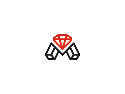M Diamond Logo bright diamond gifts jewelry letter luxury m online shine store