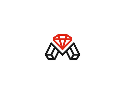 M Diamond Logo bright diamond gifts jewelry letter luxury m online shine store