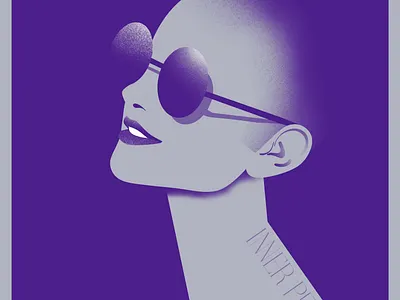 Inner Peace book cover book illustration girl illustration procreate purple sunglasses