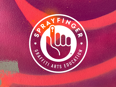 SPRAYFiNGER - Brand Identity badge branding design grafitti logo sam soulek soulseven