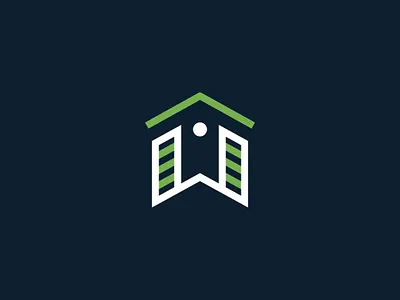 W House Logo apartment branding building business company construction corporate home house logo modern w