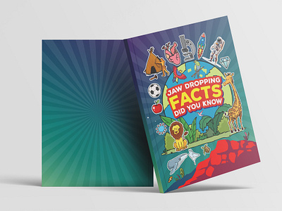 Activity Book Cover Design - Jaw Dropping Facts Did You Know activity book amazon book cover book cover design book design branding design ebook ebook cover educational facts graphic design illustration jaw dropping kdp kids know teens