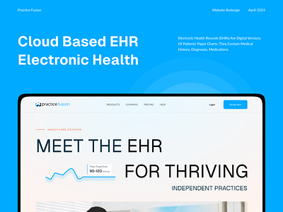 Cloud Base EHR - Healthcare Home Page Design ehr health healthcare medical software uiux web