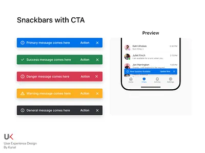 Snackbars, Toasts, Notifications UI Design alerts app appdesign art branding design graphic design illustration illustrator logo mobile app motion graphics notifications snackbars toasts ui uiux ux vector webdesign