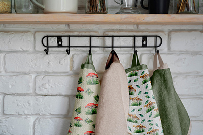 Fungus & Fun Cozy Kitchen Towel Design productmockup