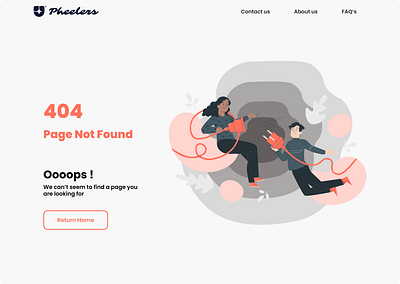 404 Error Page UI Design 404 ui ui design uiux web design