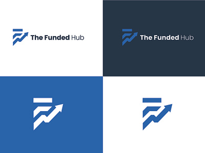 The Funded Hub brand design brand identity branding fund logo funding logo logo logo design logo folio