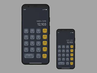 #DailyUI 4 app calculator design typography ui ux
