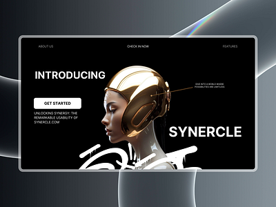 The Remarkable Usability of Synercle.com ai brand branding graphic design in landing page logo typography ui website
