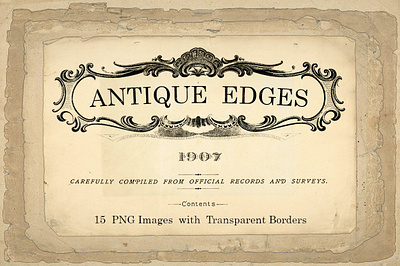 Antique Edges antique antique edges border bordered borders distress distressed framed frames old paper papers ragged torn vignette vintage