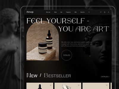 Redesign design concept | Online store "Aesop" beauty e commerce e commerce website figma online store photoshop skin care ui ux web design website