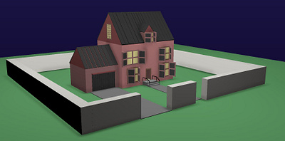 House 3d animation graphic design