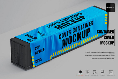 Container Mockup background box cargo mockup container mockup cover container export freight handling industry metal mockup open ship white