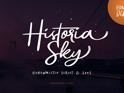 Historia Sky - Font Duo display font duo handwritten handwritten sans handwritten script historia sky font duo quote sans script signature sky