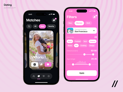 Dating Mobile iOS App android app app design app interface chat dashboard dating dating app design interface ios match mobile app photo product design start up ui ux
