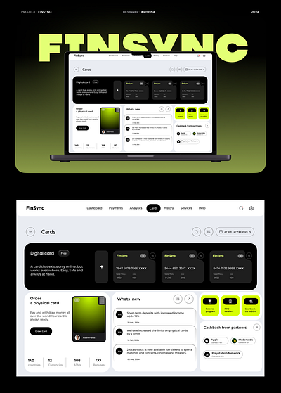 FINSYNC Finance saas Dashboard UI branding dashboard graphic design mobile ui uiux