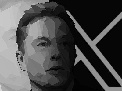 WPAP VECTOR - ELONMUSK elom=n musk ilustrator vector wpap