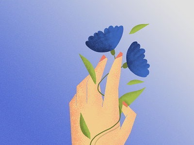 Flower with hand 2d animation 2danimation @animation abobephotoshope adobeillustration animated gif animation art beauty blue design flower hand illustration motion