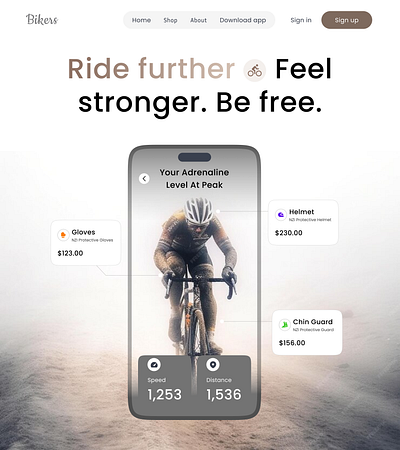 bike app 3d animation graphic design motion graphics ui