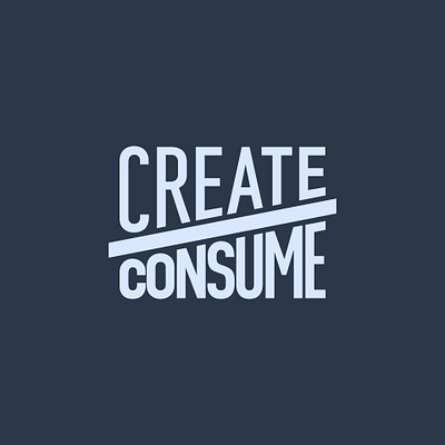 Create Over Consume lettering logo