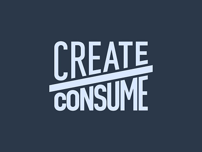 Create Over Consume lettering logo