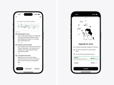 Voicenotes for IOS design ios iosapp pricing pricingpage product design streaks ui ux voicenotes