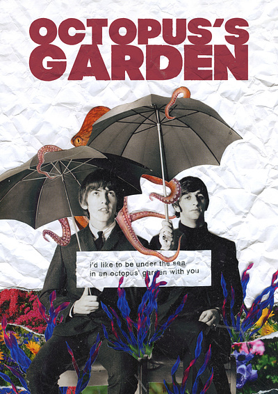 Octopus's Garden collage poster