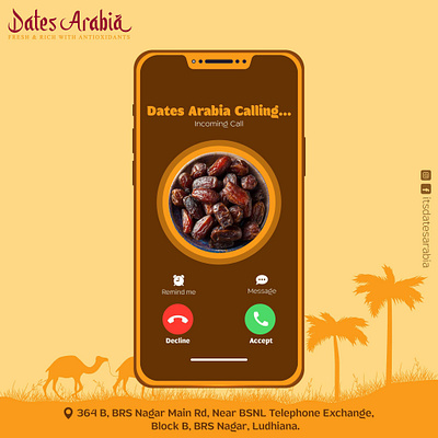 Dates Arabia Calling Creative awesome design dates arabia dates lovers post design social media post design vishav vishavjeet vishavjeet singh