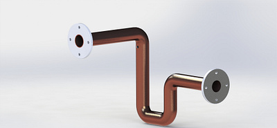 pipe with flange 3d build design modelling render