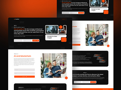 Website design for a Crowdfunding group animation business corporate crowdfunding funding money morden orange simple ui web design