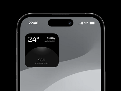 Weather Rock — IOS Widget Challenge app design figma interface interface design ios minimalism ui uxui weather rock widget