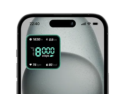 Pedometer — IOS Widget Challenge app design figma int interface interface design ios pedometer ui widget