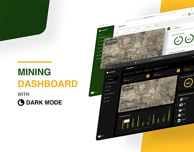 Live Mineral Mining Dashboard UI with Dark Mode dark mode dashboard live dashboard live map mineral mining mining dashboard real time ui ui ux