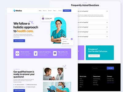 Medica Website 3d animation branding design figma graphic design health logo medica medical motion graphics saas ui ux website