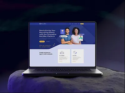 Website Redesign and Rebranding Recrutica job portal. animation blue clean custom design download free freelance agency freelance web designer home page hubspot desing job job portal landing page remote job ui ux web designer web development webflow website website design