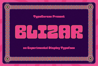 TBS - BLIZAR | DISPLAY FONT branding design display display font font fonts graphic design headline font illustration logo magazine font psychedelic trippy font typography ui