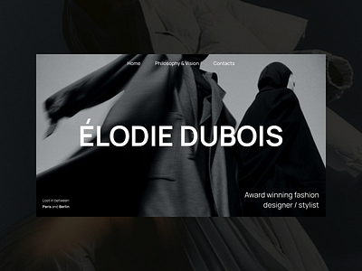 Élodie Dubois — Fashion Designer design fashion style ui webdesign