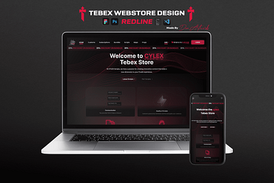 Tebex Webstore Design I [REDLINE] branding design doatoprak figma fivem graphic design tebex ui uiux ux web design web site webstore