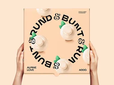 Alpine Love Pizza packaging smile symbol