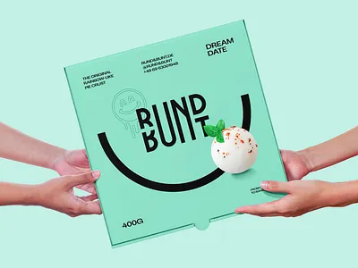 Dream Date Pizza packaging smile symbol