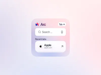 Arc browser widget reimagined 🌐 application browser browser ui browser widget clean clean ui design graphic design ios light light theme minimal minimal design minimalistic mobile search ui ux widget widgets